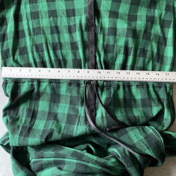 Victoria's Secret Check Print Thermal One Piece Pajama Size L Loungewear - Picture 3 of 8